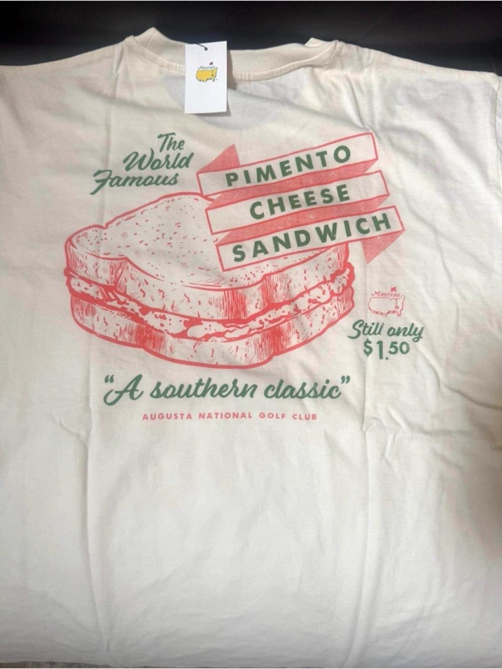 2026 Masters New Pimento Cheese Sandwich T-shirt Medium